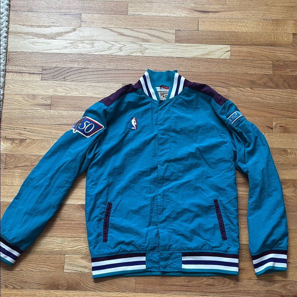 Mitchell & Ness Teal and Purple Lightweight Jacket
